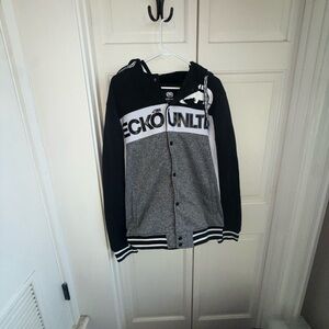 Ecko Unlimited Black and Gray Jacket.